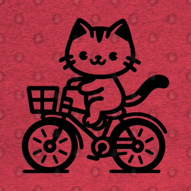 Cat Riding Bicycle by KayBee Gift Shop